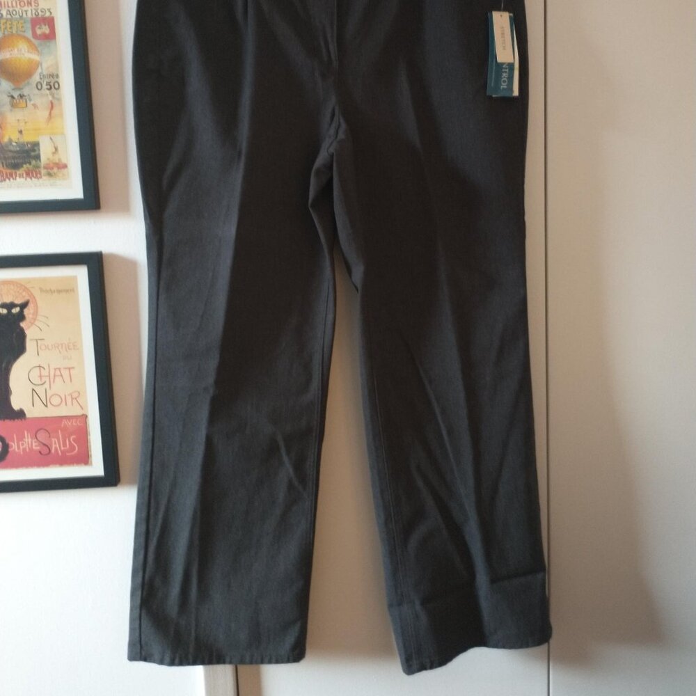 Jones New York Sport Woman Bootcut Stretch Control Sueded Jeans Pants Gray NWT - Picture 2 of 16